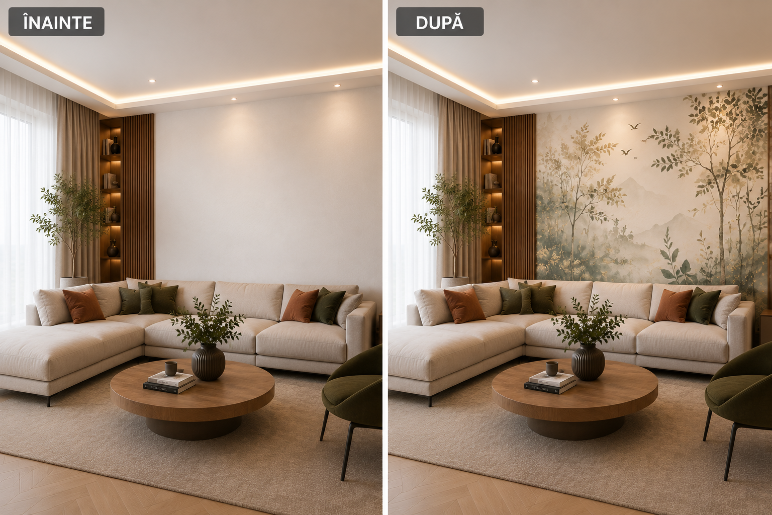 Cum transformă un fototapet aspectul unei încăperi